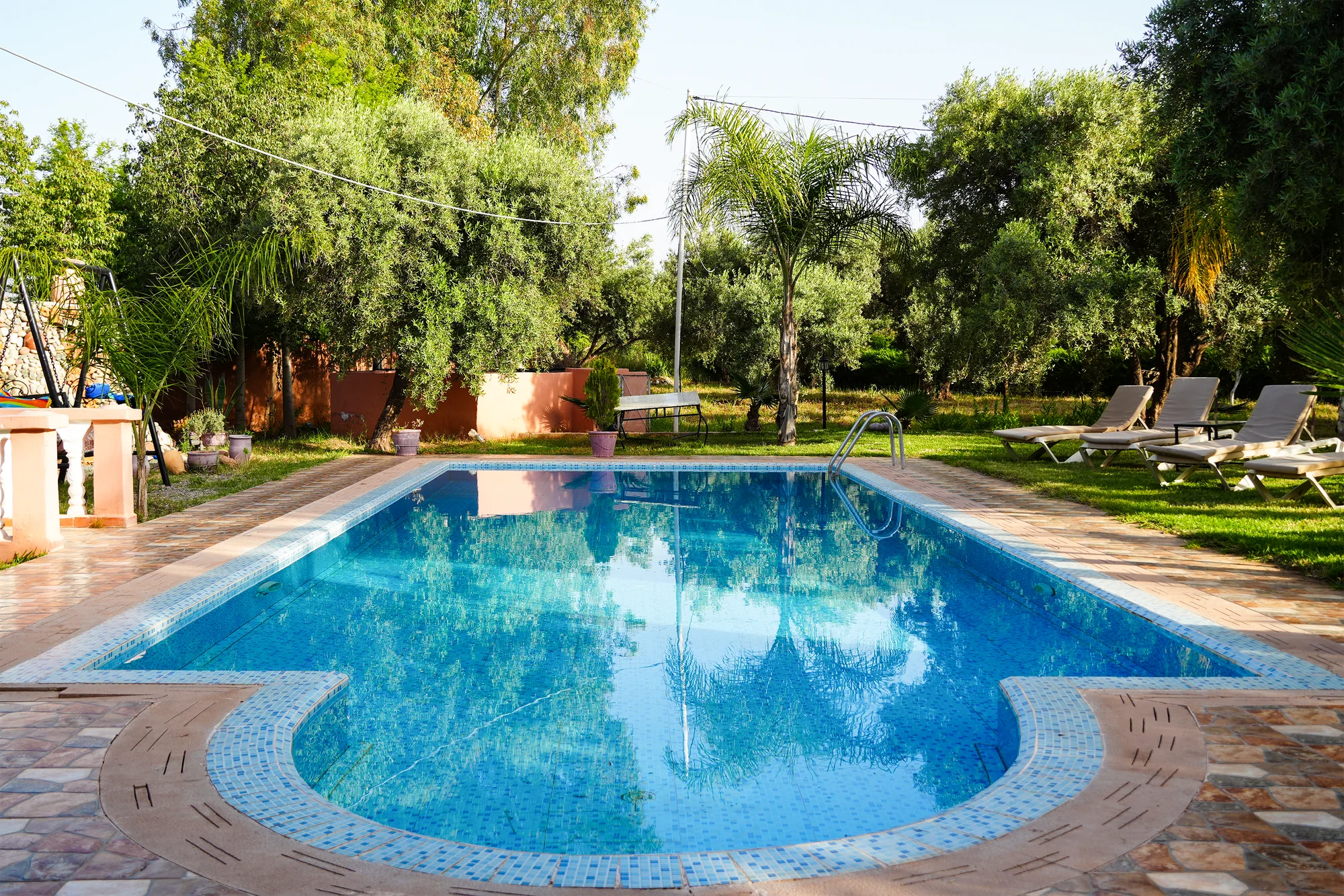 Villa Jenane Rabia — Perspective piscine